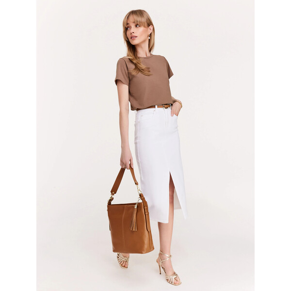 Taranko Brązowa torebka shopper ze skóry naturalnej P4TO080