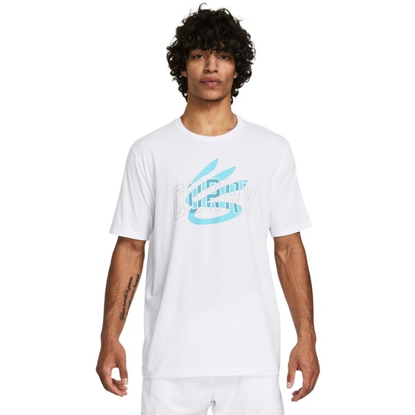 UNDER ARMOUR Męska koszulka do koszykówki Under Armour Curry Champ Mindset Tee - biała