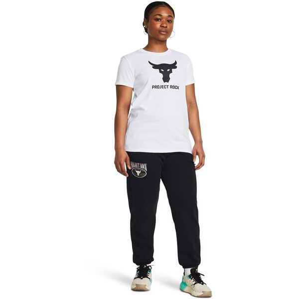 UNDER ARMOUR Damskie spodnie treningowe Under Armour Projcet Rock Q1 HW Terry Pant - czarne