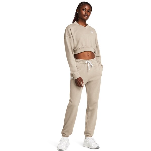 UNDER ARMOUR Damskie spodnie dresowe Under Armour UA Rival Terry Jogger - beżowe