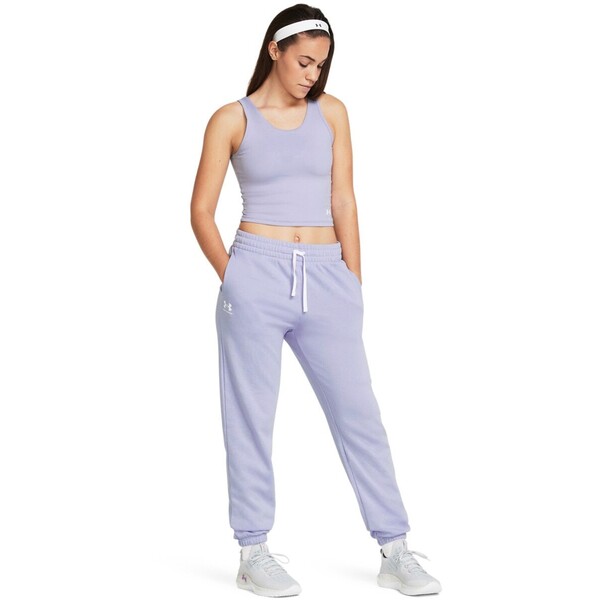 UNDER ARMOUR Damskie spodnie dresowe Under Armour UA Rival Terry Jogger - fioletowe