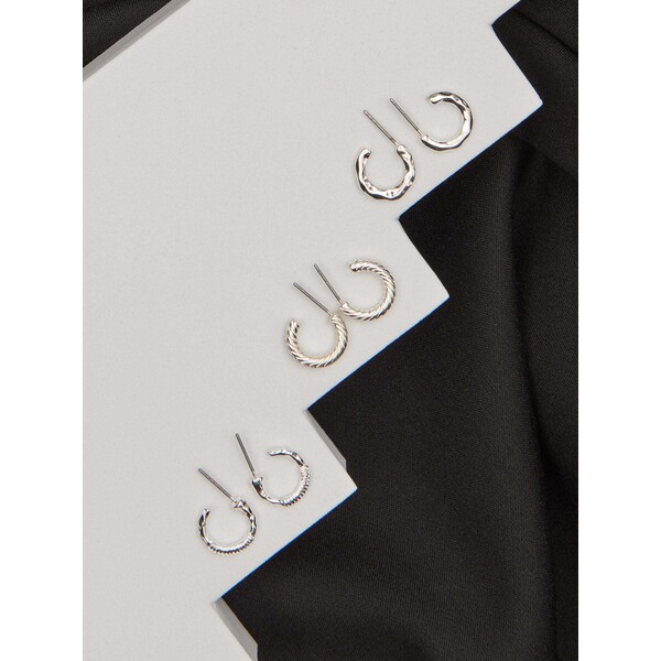 Sinsay Kolczyki 3 pack 9839F-SLV