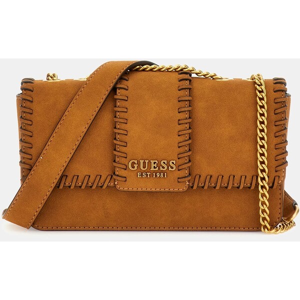 GUESS Skórzana torebka crossbody model Libera HWSA9002210-COG