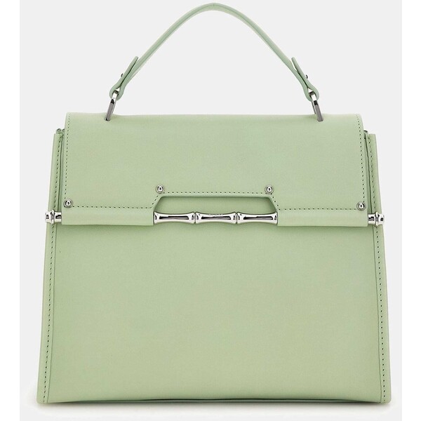 GUESS Skórzana torebka do ręki model Iris HWALPSL4119-GRG