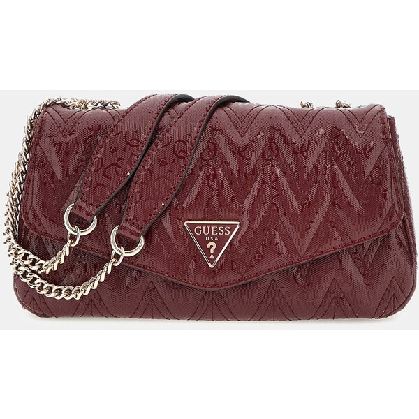 GUESS Lakierowana torebka crossbody z logo 4G model Adelard HWGG9502210-BUR