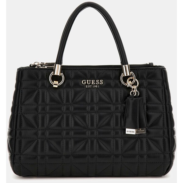 GUESS Pikowana torebka do ręki model Assia HWQG8499060-BLA