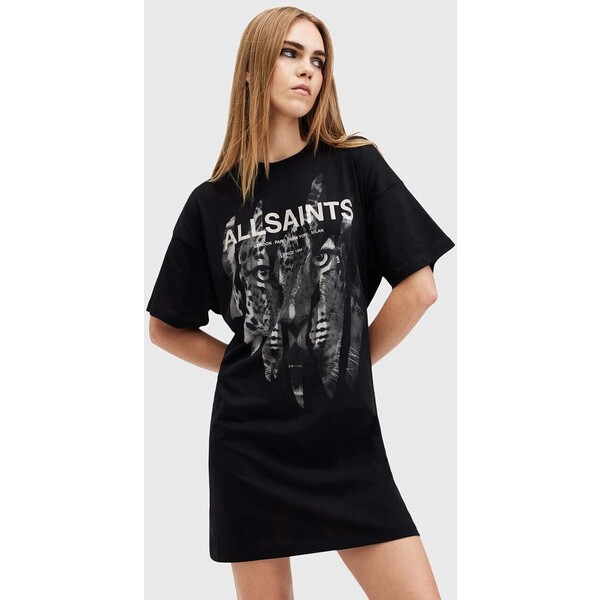 AllSaints sukienka bawełniana RIPROAR W234DB