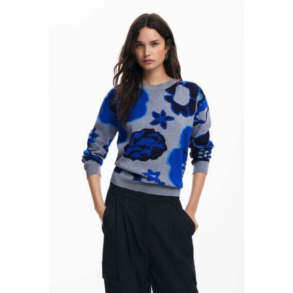 Desigual Sweter w kwiaty 24WWJF329019