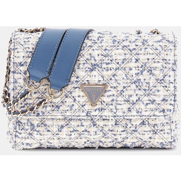 GUESS Tweedowa torebka crossbody model Giully HWQT8748200-STM
