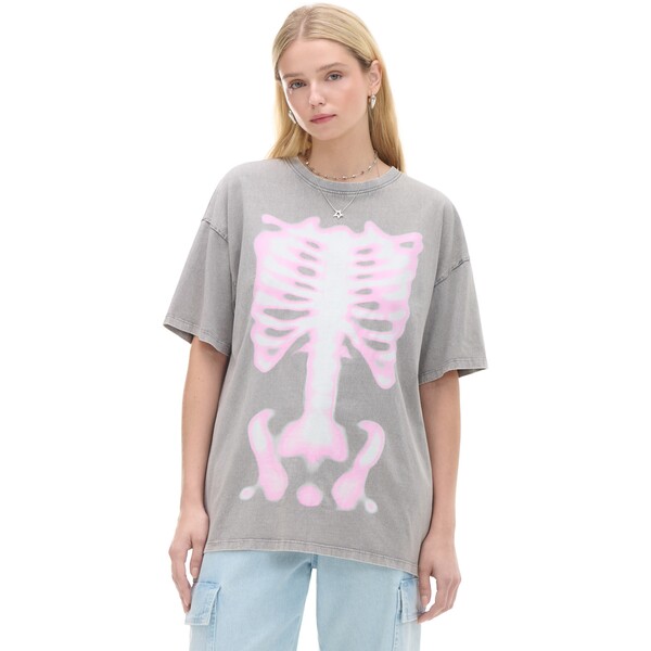 Cropp Szara koszulka z nadrukiem UNISEX 022AS-09M