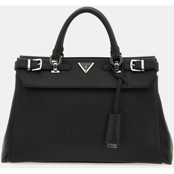 GUESS Torebka wzór Saffiano model Levante HWVG9340060-BLA