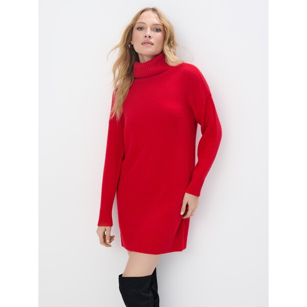 Mohito Czerwona sukienka mini z golfem 454CG-33X