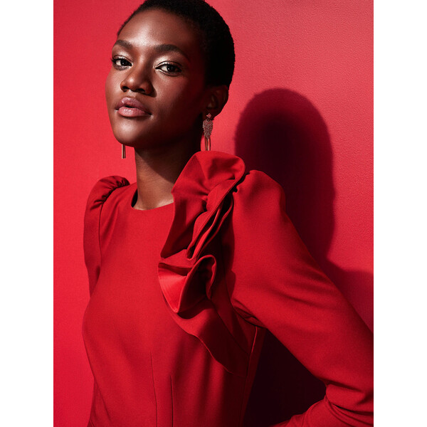 Taranko Czerwona sukienka mini G2SK52K