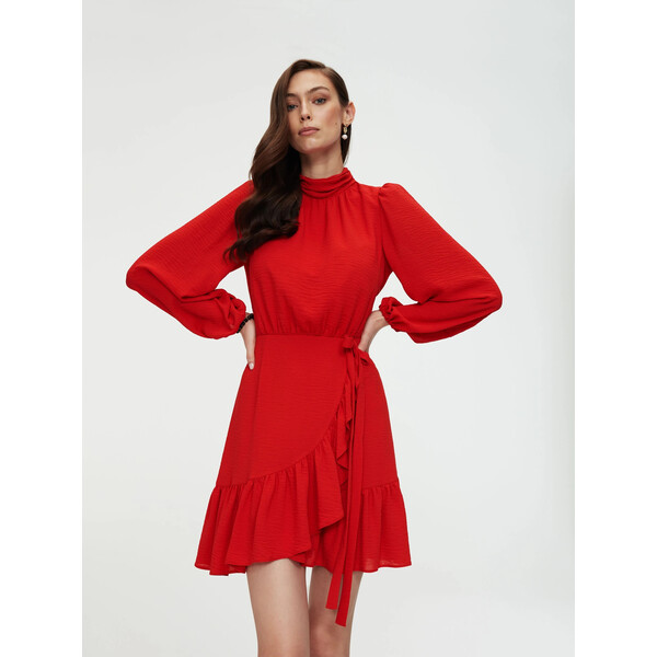 Taranko Czerwona rozkloszowana sukienka G2SK21N