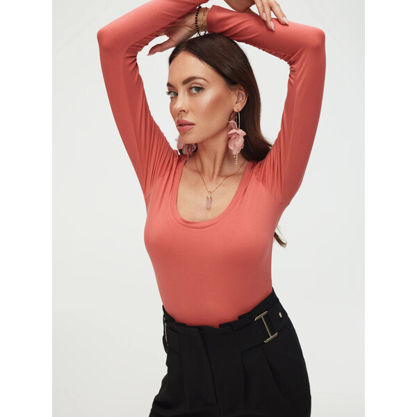 Taranko Koralowe body z długim rękawem H2BK04J