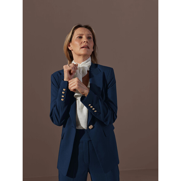 Taranko Granatowy jednorzędowy żakiet G2ZKB0T