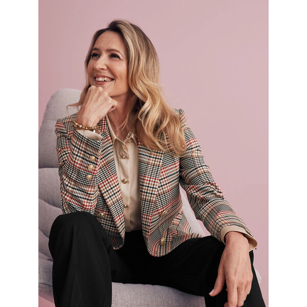 Taranko Dwurzędowy żakiet w kratę G2ZKC0E