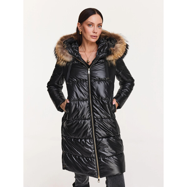 Taranko Czarny puchowy płaszcz G4PZL1Y