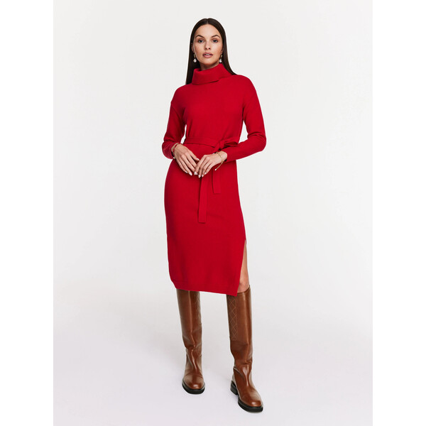 Taranko Czerwona sukienka z wełny H4SKW1N