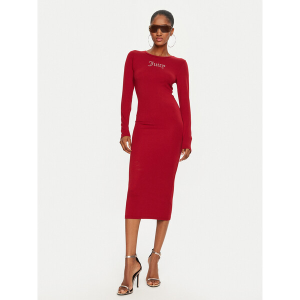 Juicy Couture Sukienka codzienna Dizzie JCWED24309 Czerwony Slim Fit