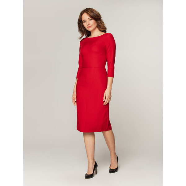 Willsoor Sukienka codzienna 65151c Czerwony Close Fit