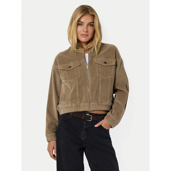 Noisy May Kurtka przejściowa Cord Jade 27032673 Beżowy Regular Fit