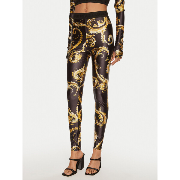 Versace Jeans Couture Legginsy 77HAC101 JS360 Czarny Slim Fit
