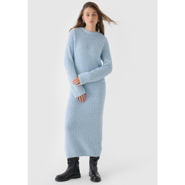 4F Sukienka maxi z długim rękawem Outhorn - niebieska