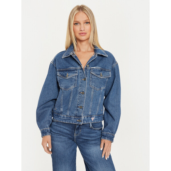 Guess Kurtka jeansowa W4YN56 D5CC3 Granatowy Oversize