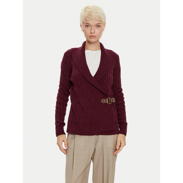 LAUREN RALPH LAUREN Sweter 200808258003 Bordowy Regular Fit