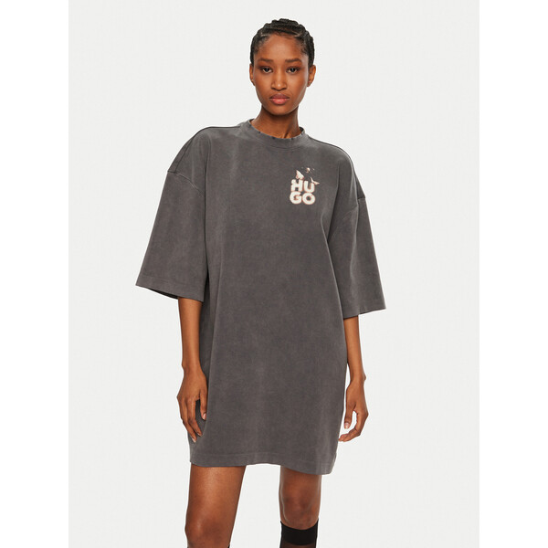 HUGO T-Shirt 50530456 Szary Relaxed Fit