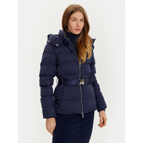 Elisabetta Franchi Kurtka puchowa PI-70D-46E2-V300 Granatowy Regular Fit