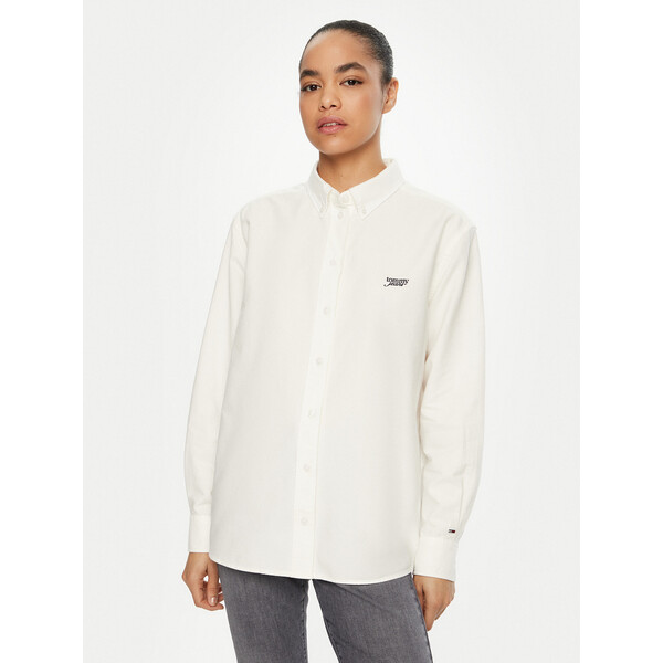 Tommy Jeans Koszula DW0DW19358 Biały Relaxed Fit