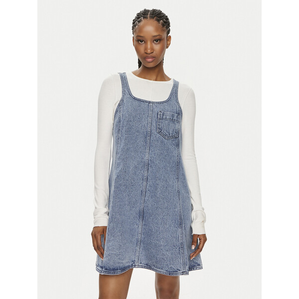Noisy May Sukienka jeansowa Lilje 27029876 Niebieski Loose Fit
