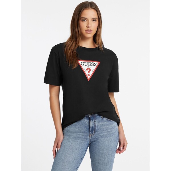 Guess Jeans T-Shirt 167183 Czarny Classic Fit