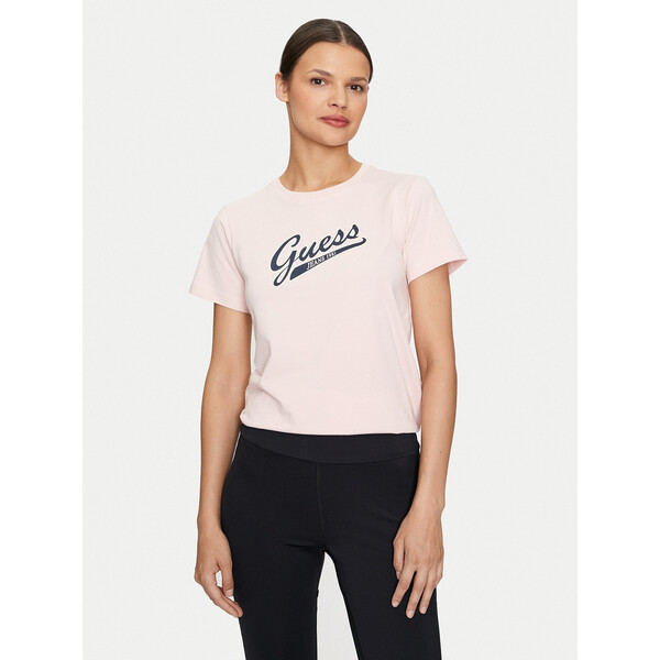 Guess Jeans T-Shirt W4YI13 J1314 Różowy Regular Fit