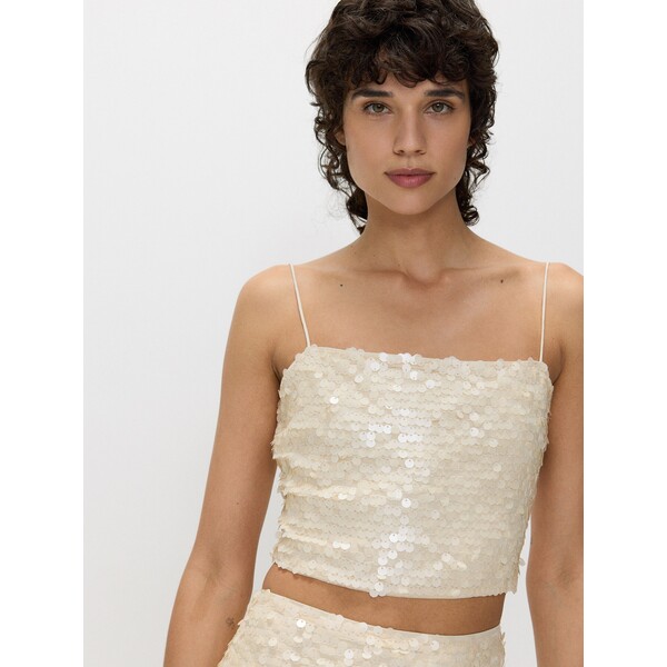 Reserved Cekinowy top na ramiączka 534BG-01X