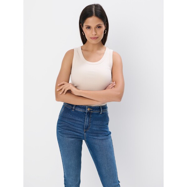 Mohito Beżowy dopasowany top 8871W-80X