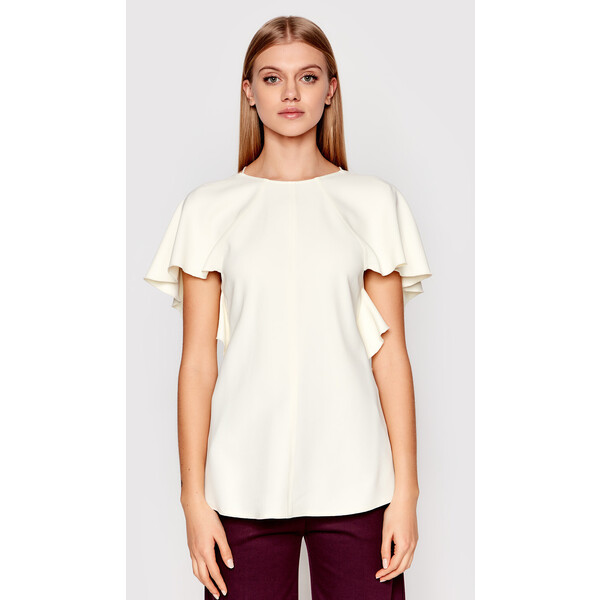 Victoria Victoria Beckham Bluzka Drape 1122WTP003178B Żółty Regular Fit