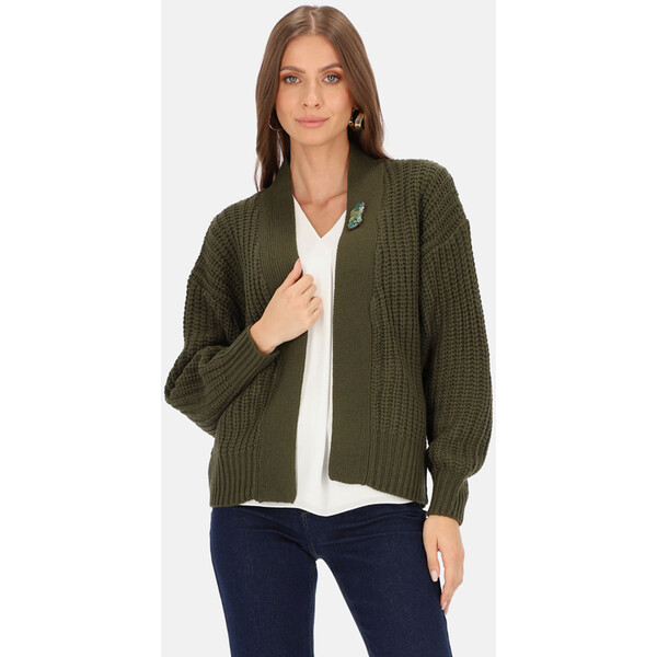 Potis &amp; Verso Kardigan Keri Zielony Regular Fit