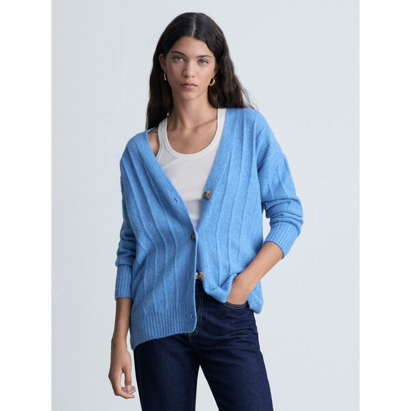 Mango Kardigan 87040282 Niebieski Regular Fit