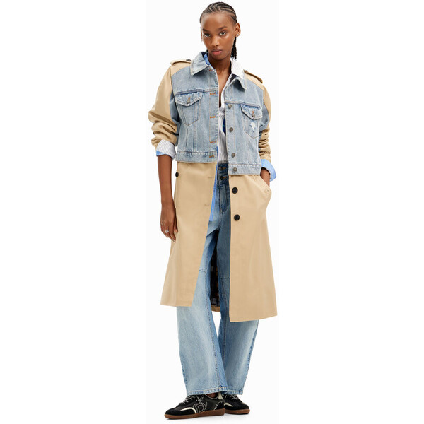 Desigual Trencz hybrydowy denimowy 23WWEWX56003