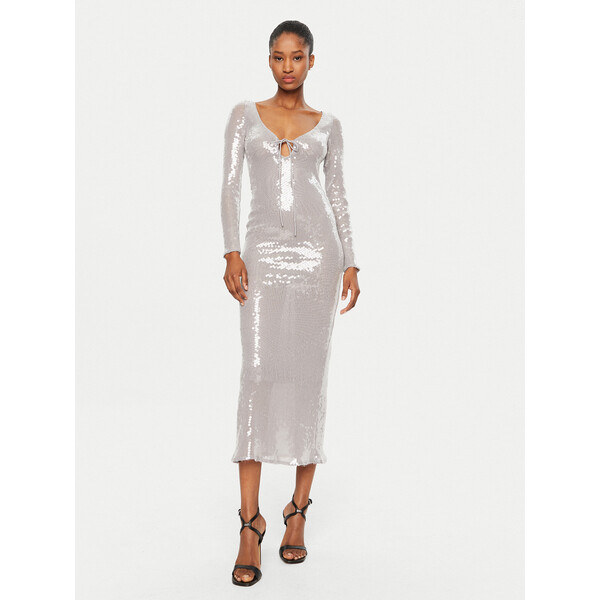 BARDOT Sukienka koktajlowa Verona 58859DB Srebrny Slim Fit
