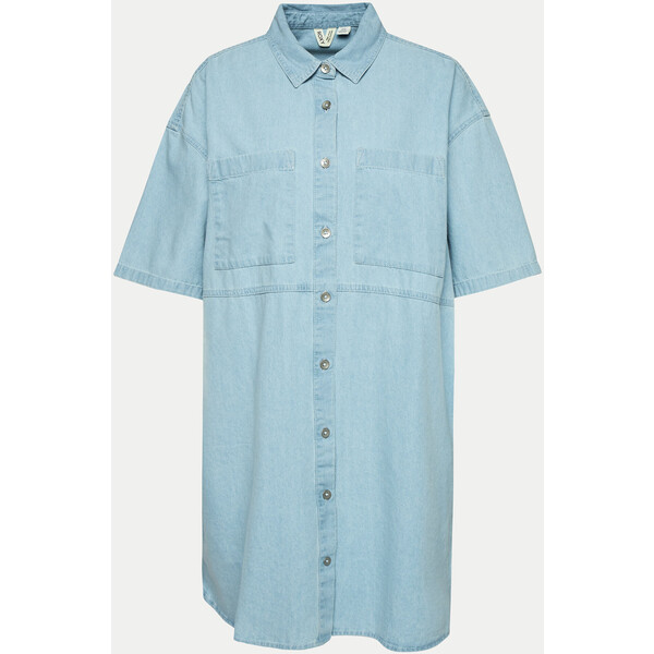 Roxy Sukienka jeansowa Pacific Night ERJDD03005 Niebieski Relaxed Fit