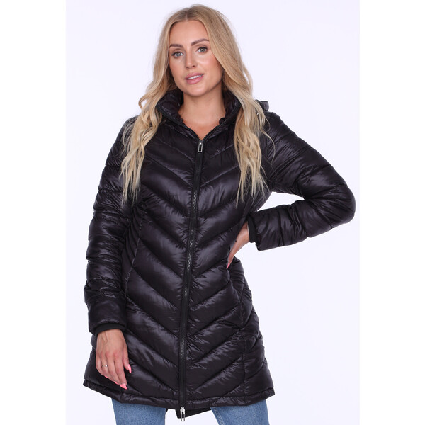 Perso Kurtka przejściowa pikowana przejściowa Czarny Slim Fit