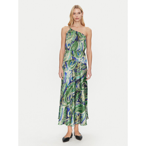 Simona Corsellini Sukienka koktajlowa P25CPAB03301 Zielony Regular Fit