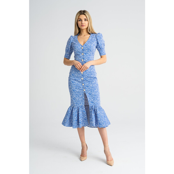 Leimann Sukienka koktajlowa Rita Błękitny Feminine Fit