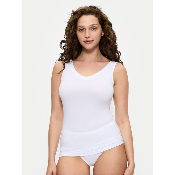 Triumph Top Sense Of Modal 10224796 Biały Slim Fit