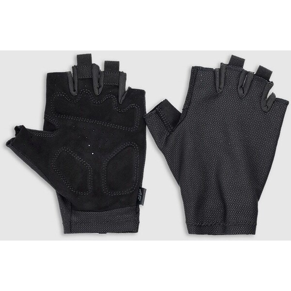 4F Rękawiczki rowerowe z żelowymi wkładkami uniseks - czarne