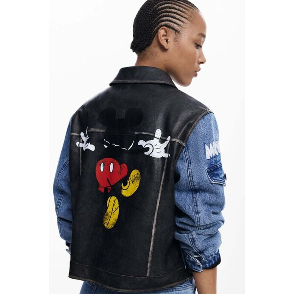 Desigual Woskowana kurtka jeansowa Mickey™